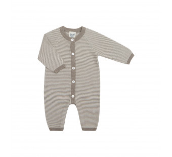 Puri organics jumpsuit taupe/naturel  80% katoen 20% zijde