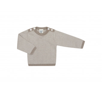 Puri organics longsleeve taupe/naturel 80% katoen 20% zijde