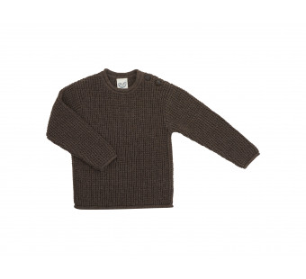 Puri organics sweater chocolade 80% cotton 20% wool