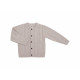 Puri organics cardigan oyster grey 80% cotton 20% wool