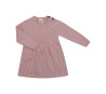 Puri organics gebreide jurk mauve 80% katoen 20% wol
