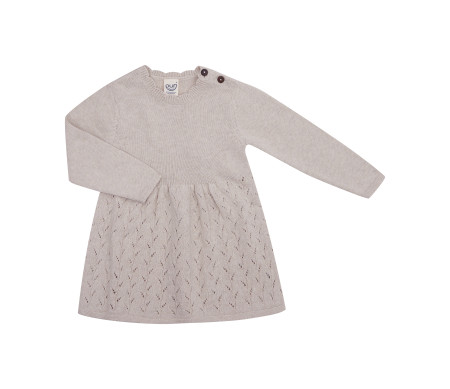 Puri organics dress mauve 80% cotton 20% wool