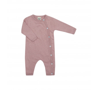 Puri organics jumpsuit mauve 80% cotton 20% wool