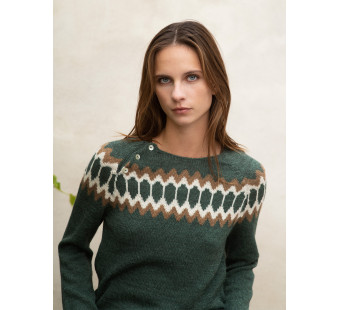 Serendipity ladies sweater made of baby alpaca *bottle green*