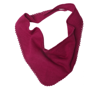 Reiff wool silk terry bib berry