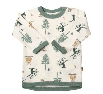 Joha longsleeve wool with bamboo with forest print (17917)