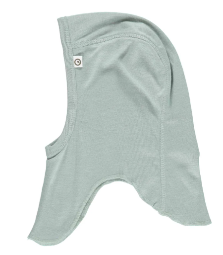 Muesli wool silk balaclava spa green