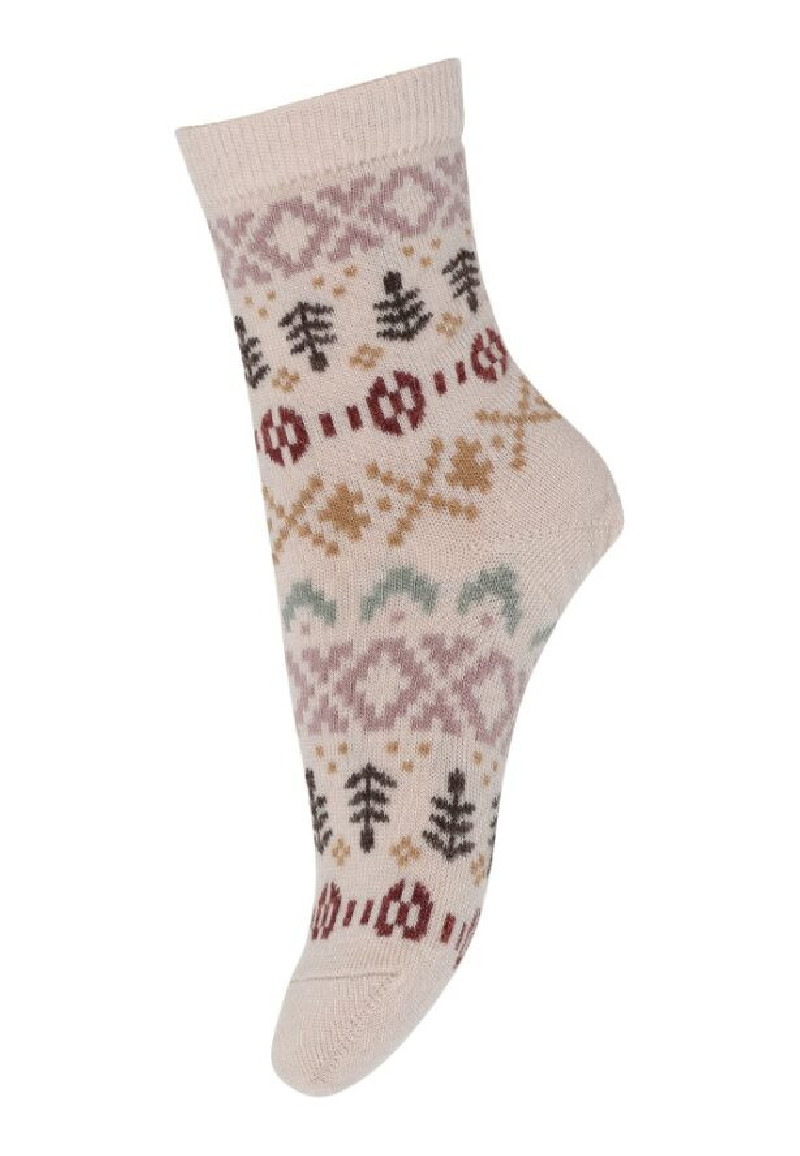 MP Denmark wollen sokken met winterprint rose dust
