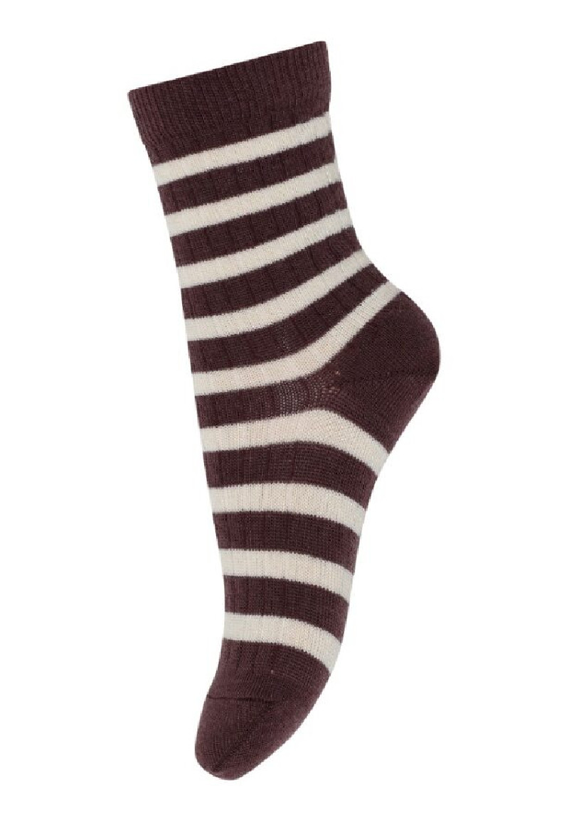 MP Denmark rib socks striped black (08)