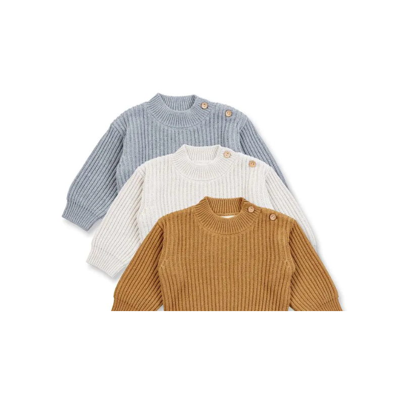 Sense Organics knitted sweater light grey