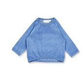 Sense Organics velvet sweater steel blue