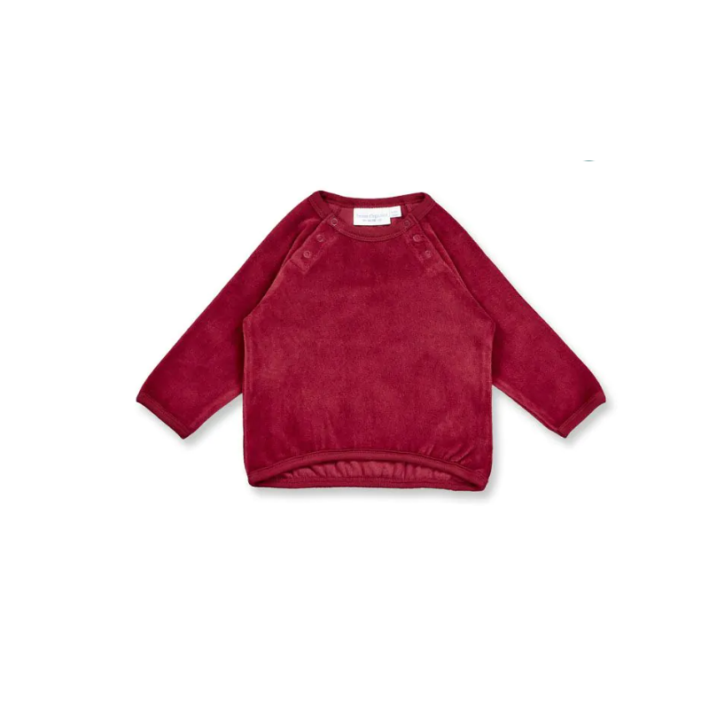 Sense Organics velvet sweater tibetan red
