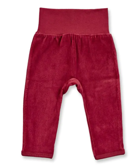 Sense Organics velourse baby broek tibetaans rood