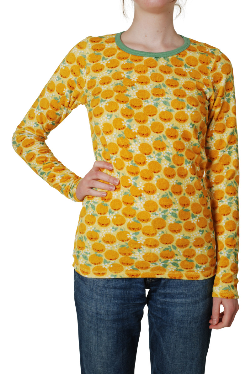 Duns Sweden velvet ladies shirt oranges lilas