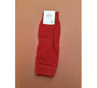 Hirsch natur woolen leg warmers red