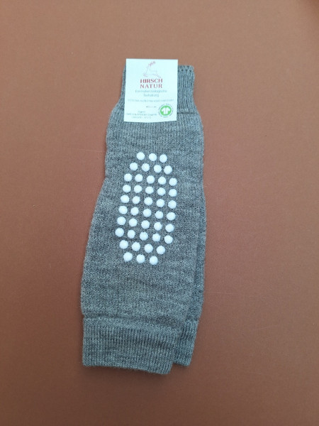 Hirsch natur wollen beenwarmers met antislip jeans