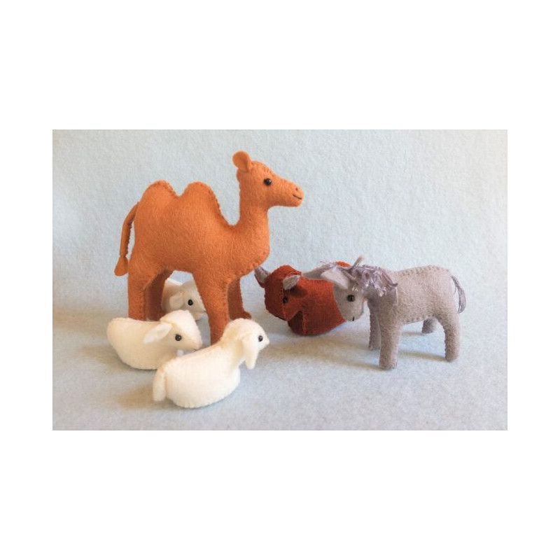 Kerststal dieren  (Atelier Pippilotta)