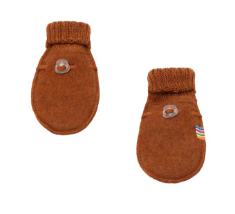 Joha woolfleece mittens orange rust (97978)