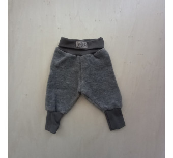 Lilano wolplush broek met boord grijs  (250911)