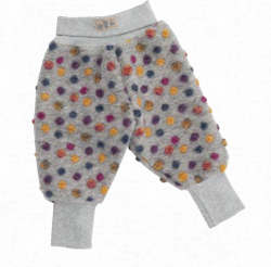 Lilano boiled woolen pants grey with dots