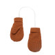 Joha mittens with thumb rusty orange 100% wool
