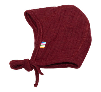 Joha merino woolen bonnet bordeaux (96140)