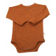 Joha merino woolen wrap around body long sleeved rusty orange (66343)