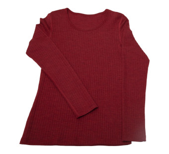 Joha woolen long sleeve shirt bordeaux