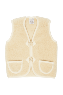 We are woven wollen bodywarmer giraf (kind)