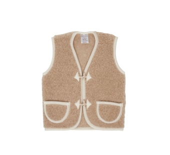 We are wovens woolen bodywarmer cappuchino (child)