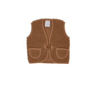 We are wovens woolen bodywarmer espresso (child)