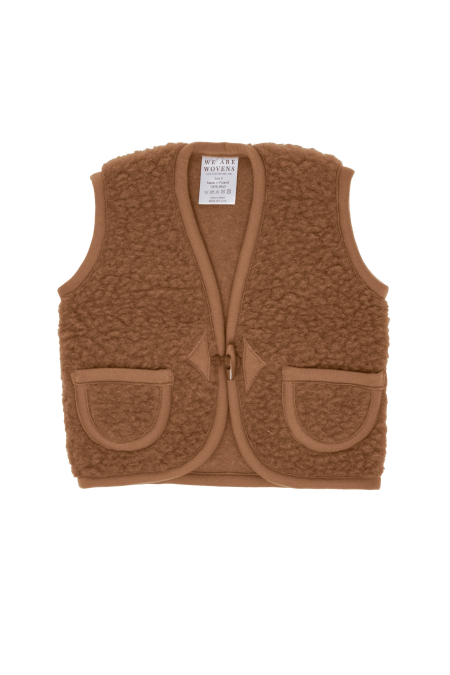 We are woven wollen bodywarmer cappuchino (kind)