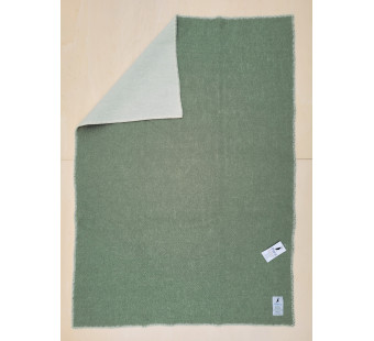 Mara woolen blanket plain agave green