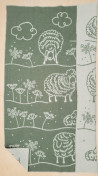 Mara woolen blanket 'sheep' agave green