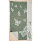 Mara woolen blanket 'butterflies' agave green