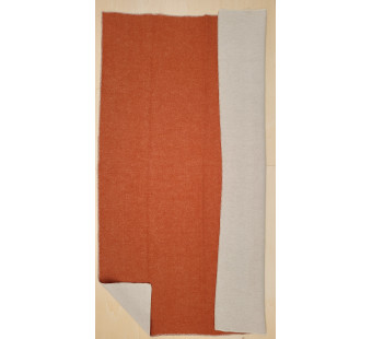 Mara woolen blanket plain rust