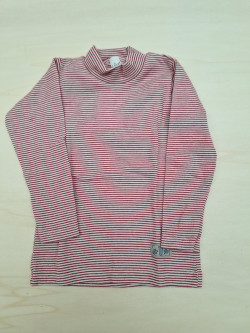 Lilano wool slik longsleeve with collar  grey striped