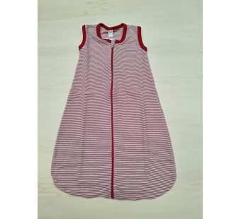 Lilano woolsilk sleeping bag witharms and feet red striped