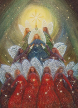 Postal card Advent - Bijdehansje