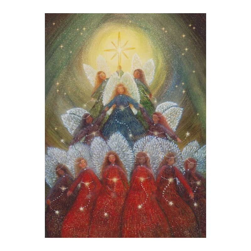 Postal card Advent - Bijdehansje