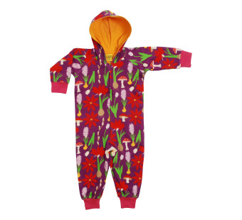 Duns Sweden gevoerde onesie winterbloemen