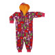 Duns Sweden gevoerde onesie winterbloemen