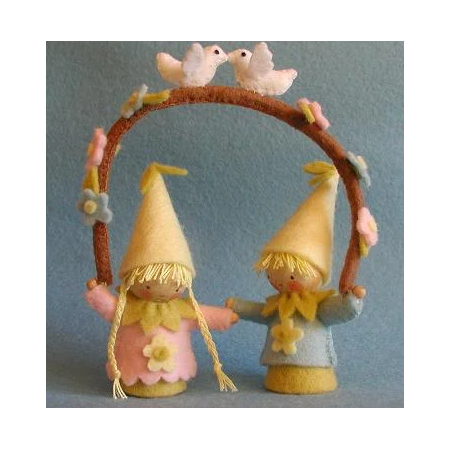 Twee kleine kaboutertjes lente (Atelier Pippilotta)