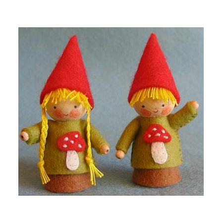 Twee kleine kaboutertjes herfst (Atelier Pippilotta)