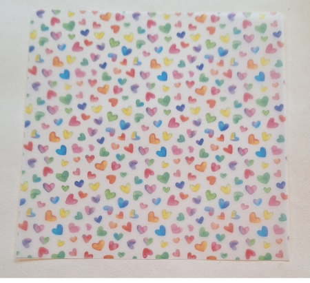 Transparant paper 15cm*15cm 50 sheets pastel shades