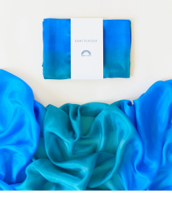 Sarah's silk giant silk towel rainbow