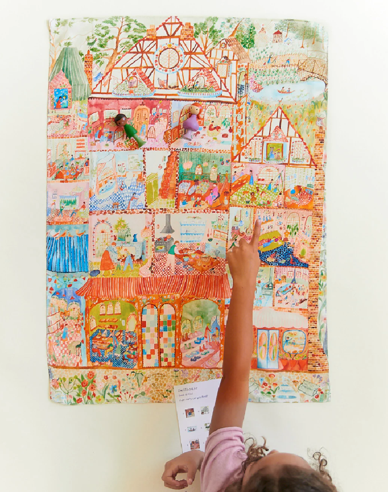 Sarah's silk zijde zoek en vind doek poppenhuis  53*73