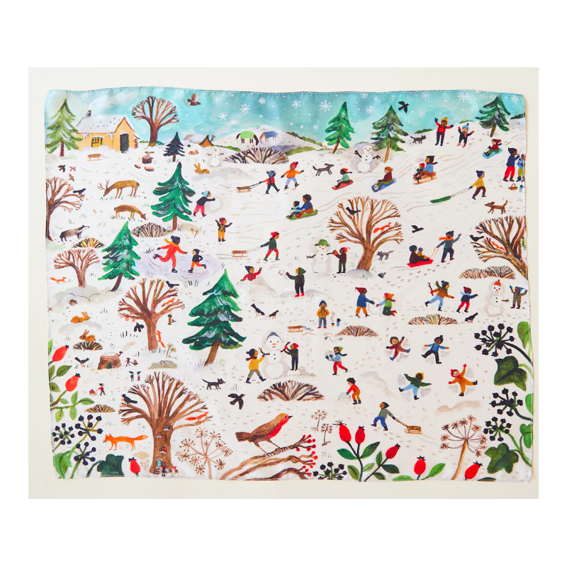 Sarah's silk seek and find playsilk 21*29 inch snow Gemma Goomen