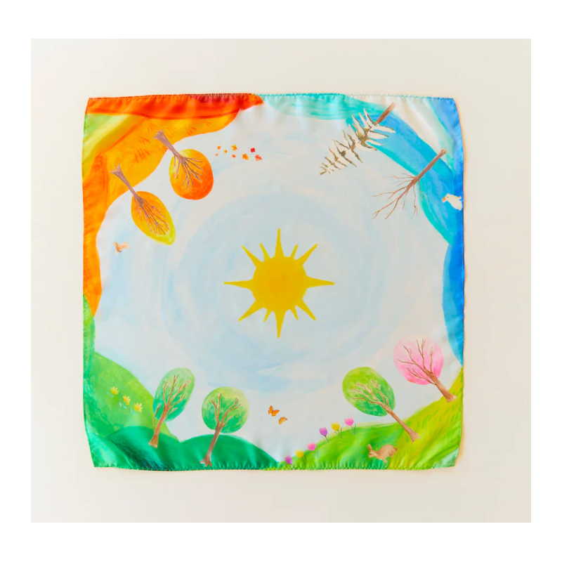 Sarah's silk zijde story doek het jaar rond 53*53cm