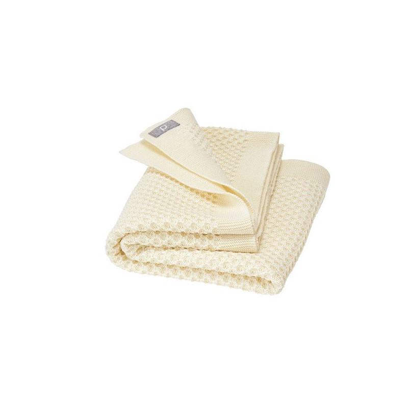 Disana wollen honeycomb gebreide deken 80*100 naturel